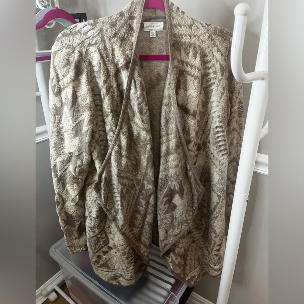 Lucky Brand Boho Aztec Cardigan (L) EUC